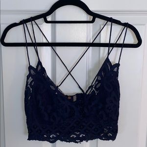Free People Navy Bralette